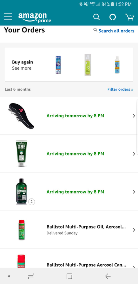 Fozzy Whittaker’s latest Amazon orders